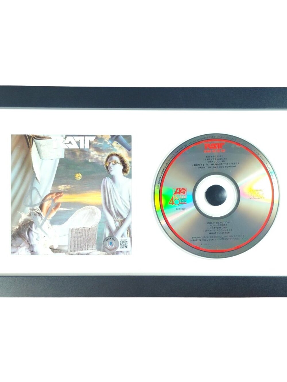 Stephen Pearcy Signed Ratt Reach for the Sky CD Framed Beckett BAS